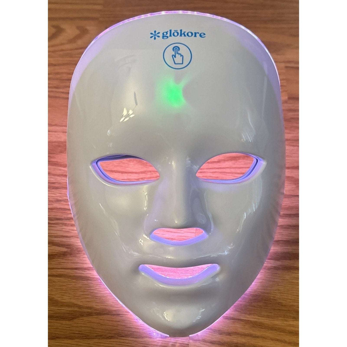 Glokore 7-in-1 LED Wireless Light Therapy Face Mask Device White Open Box New