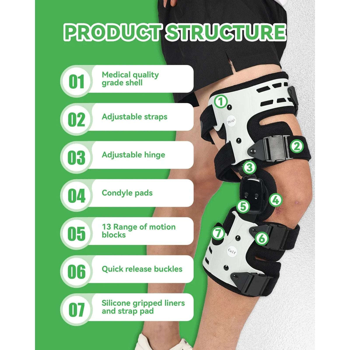 Orthomen OA Unloader Right Knee Brace One Size For Pain Osteoarthritis Support