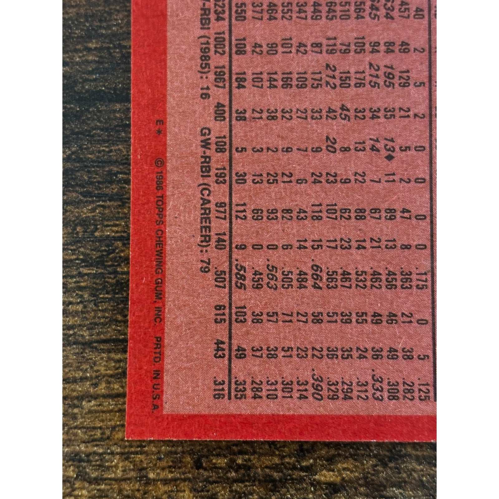 1986 TOPPS #300 GEORGE BRETT KANSAS CITY ROYALS Baseball Card