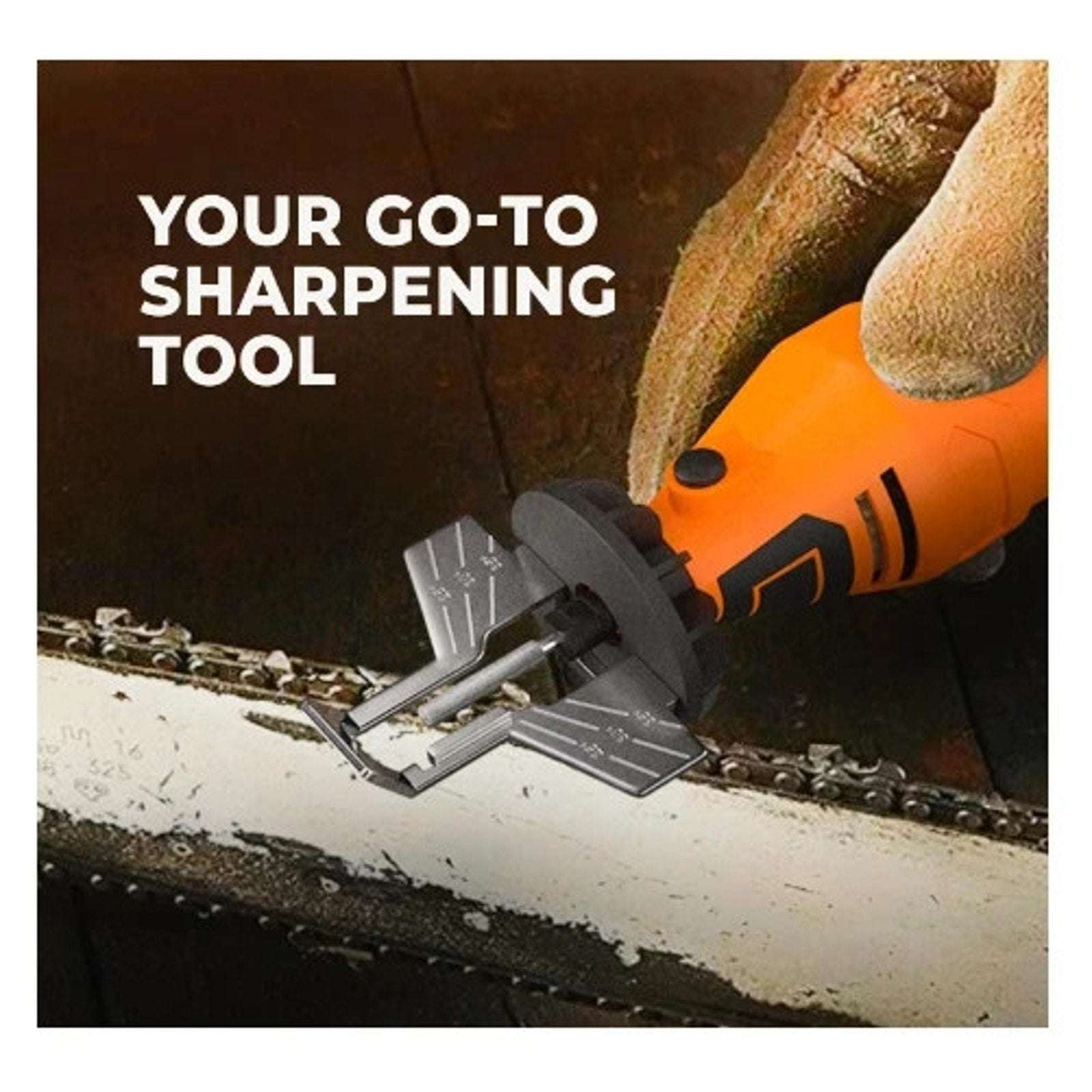 135W Sharp Pebble Electric Chainsaw Sharpener Kit 4PC Diamond Wheel Angle Guide