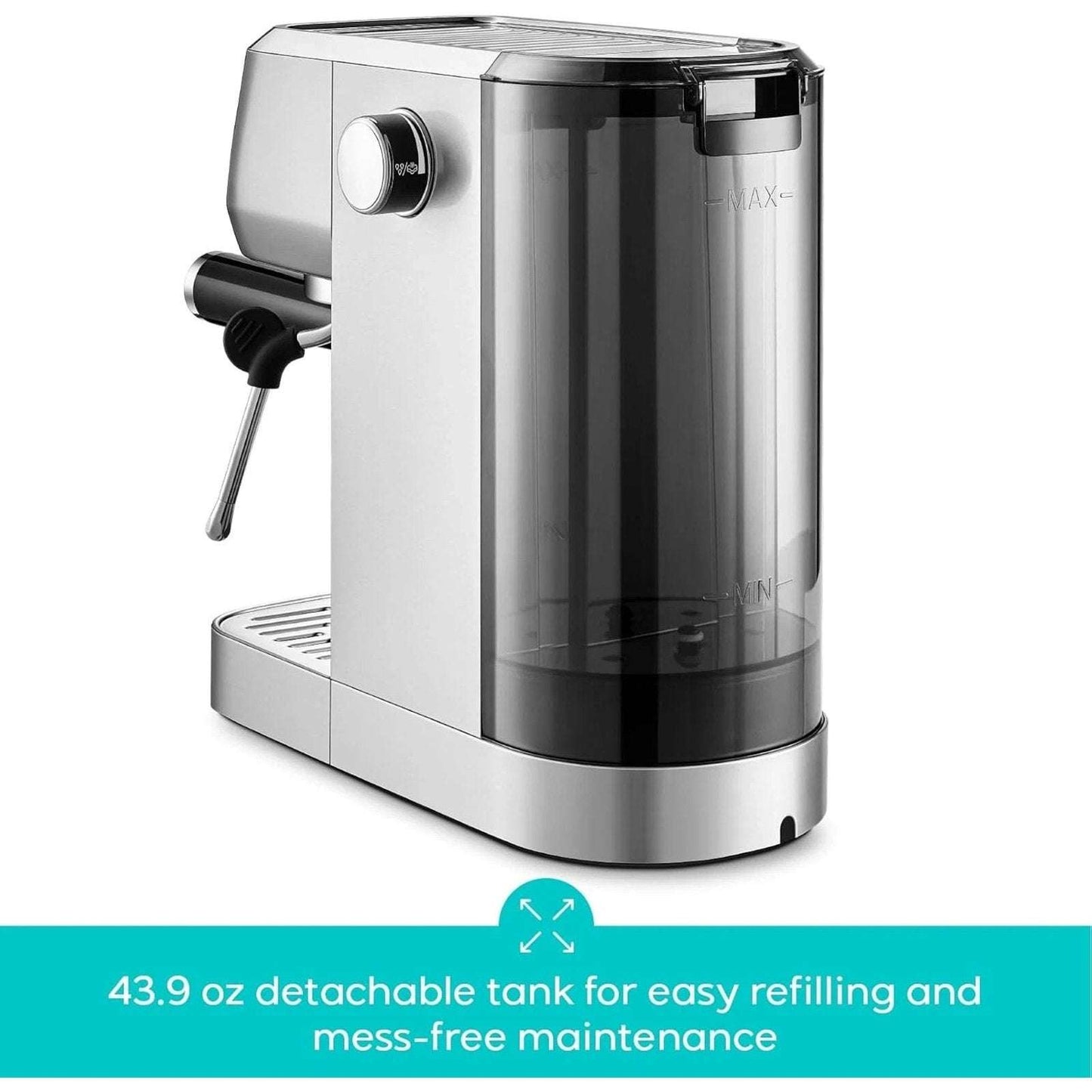 CASABREWS 3700 Essential Espresso Machine 20 Bar Stainless Steel w Steam Frother