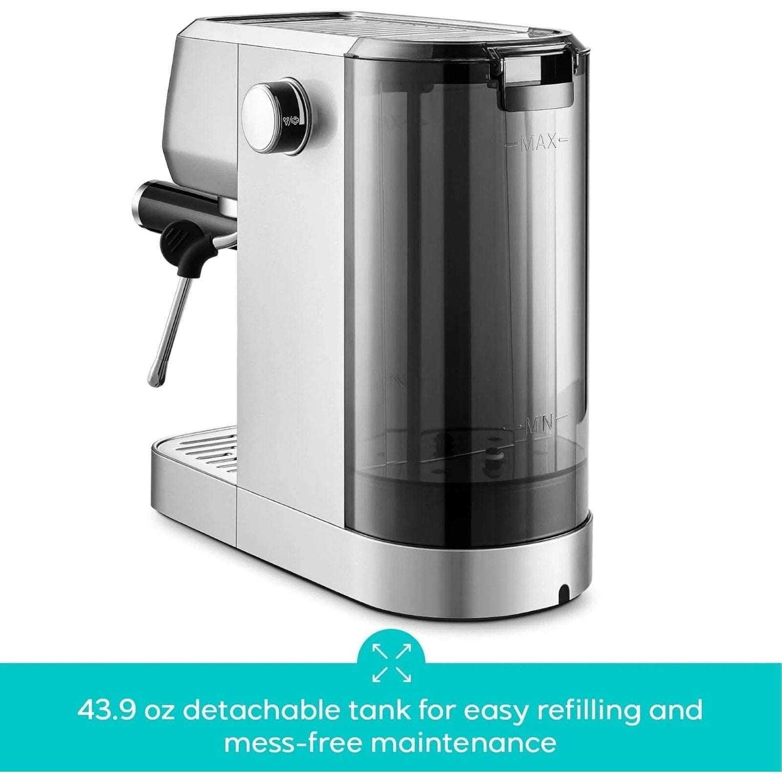 CASABREWS 3700 Essential Espresso Machine 20 Bar Stainless Steel w Steam Frother