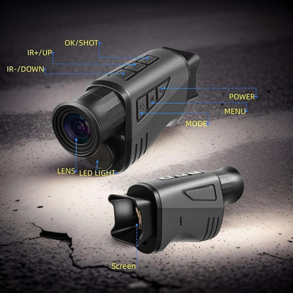 1080P Night Vision Monocular 16X Digital Zoom Infrared IR Goggles 12MP Hunting