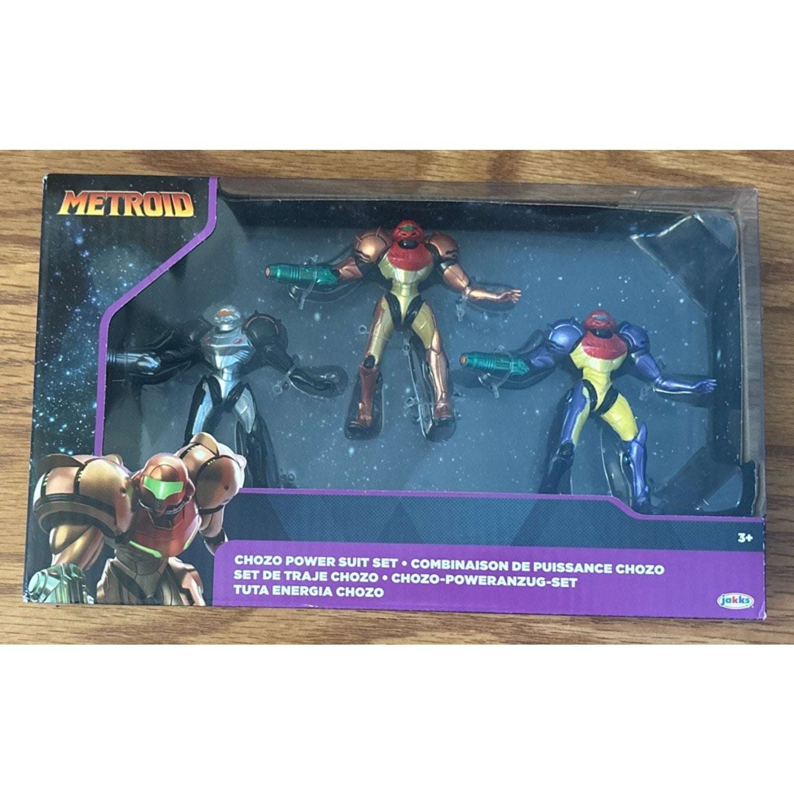 2025 JAKKS Pacific Metroid - SAMUS’S CHOZO POWER SUIT SET 2.5in Figure 3-Pack