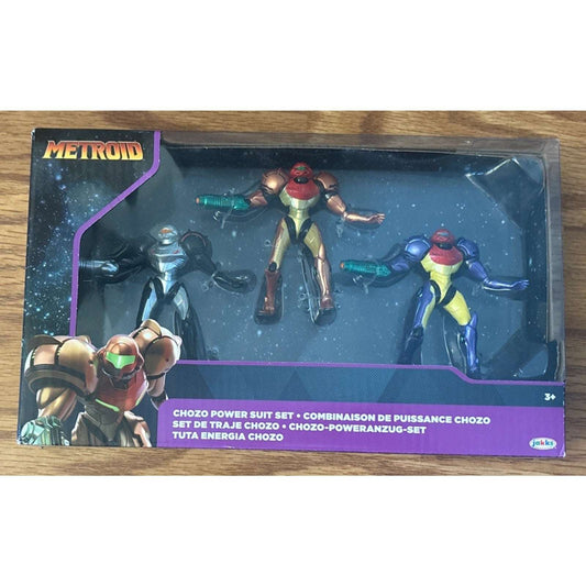 2025 JAKKS Pacific Metroid - SAMUS’S CHOZO POWER SUIT SET 2.5in Figure 3-Pack