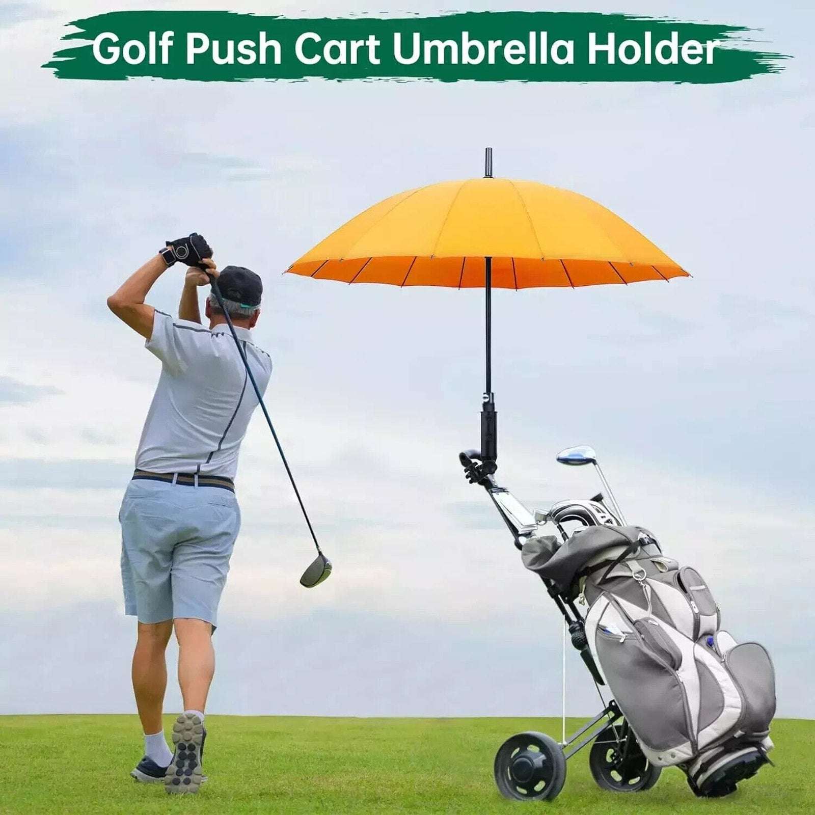 10L0L Heavy Duty Golf Push Cart Umbrella Holder 10L0L Heavy Duty Golf Universal