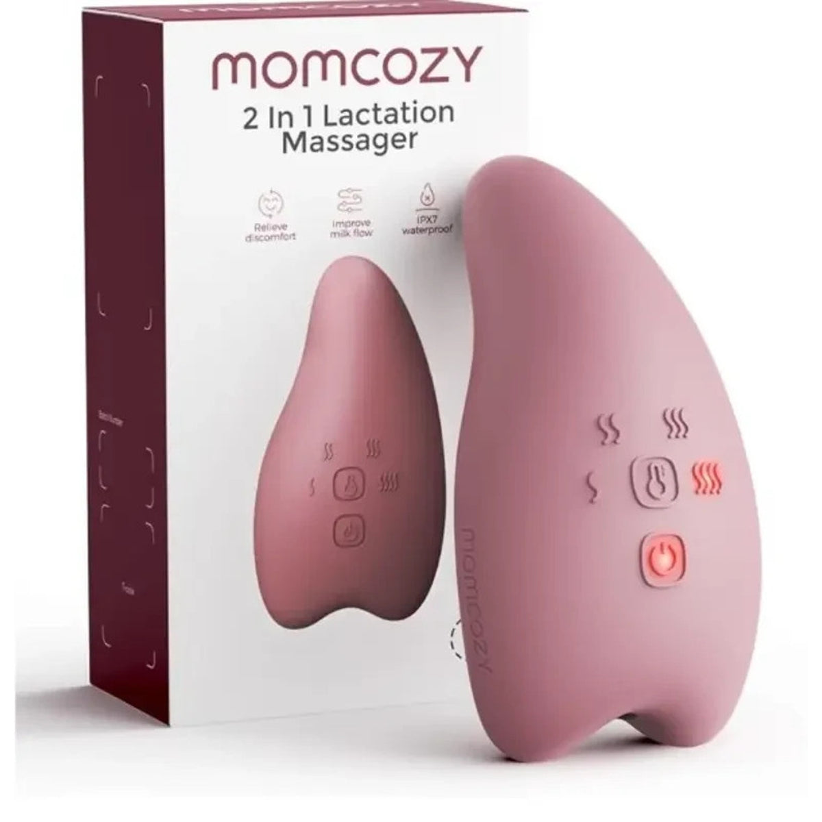Momcozy Warming Lactation Massager 2-in-1 Heat + Vibration Multi Modes/Levels
