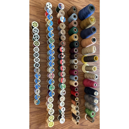 90+ Lot Vtg Thread Spools Gutermann Rice's TruseW Clark's Coat's Cotton & Silk