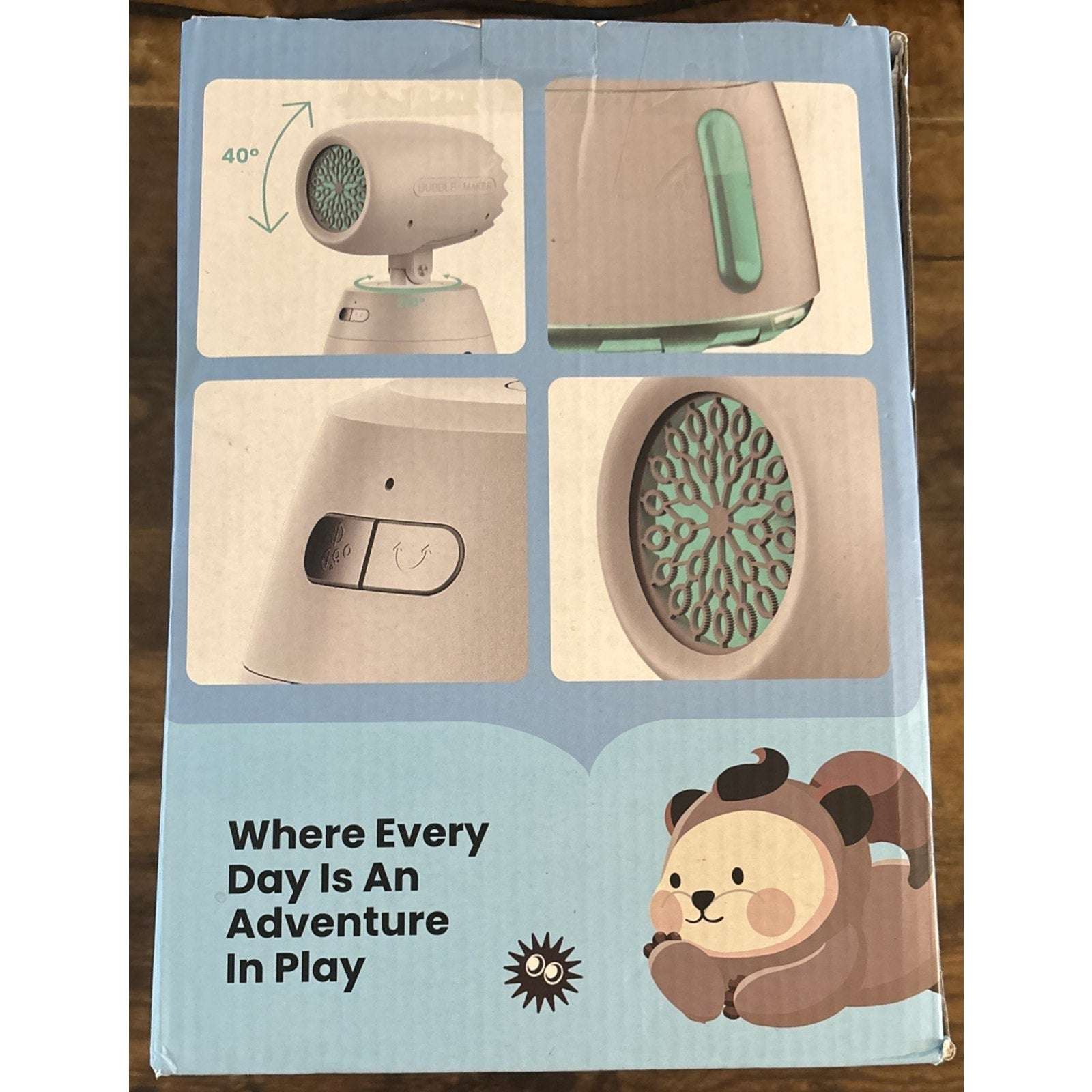 Oscillating Automatic Bubble Machine Blower Maker Wireless Rechargeable Portable