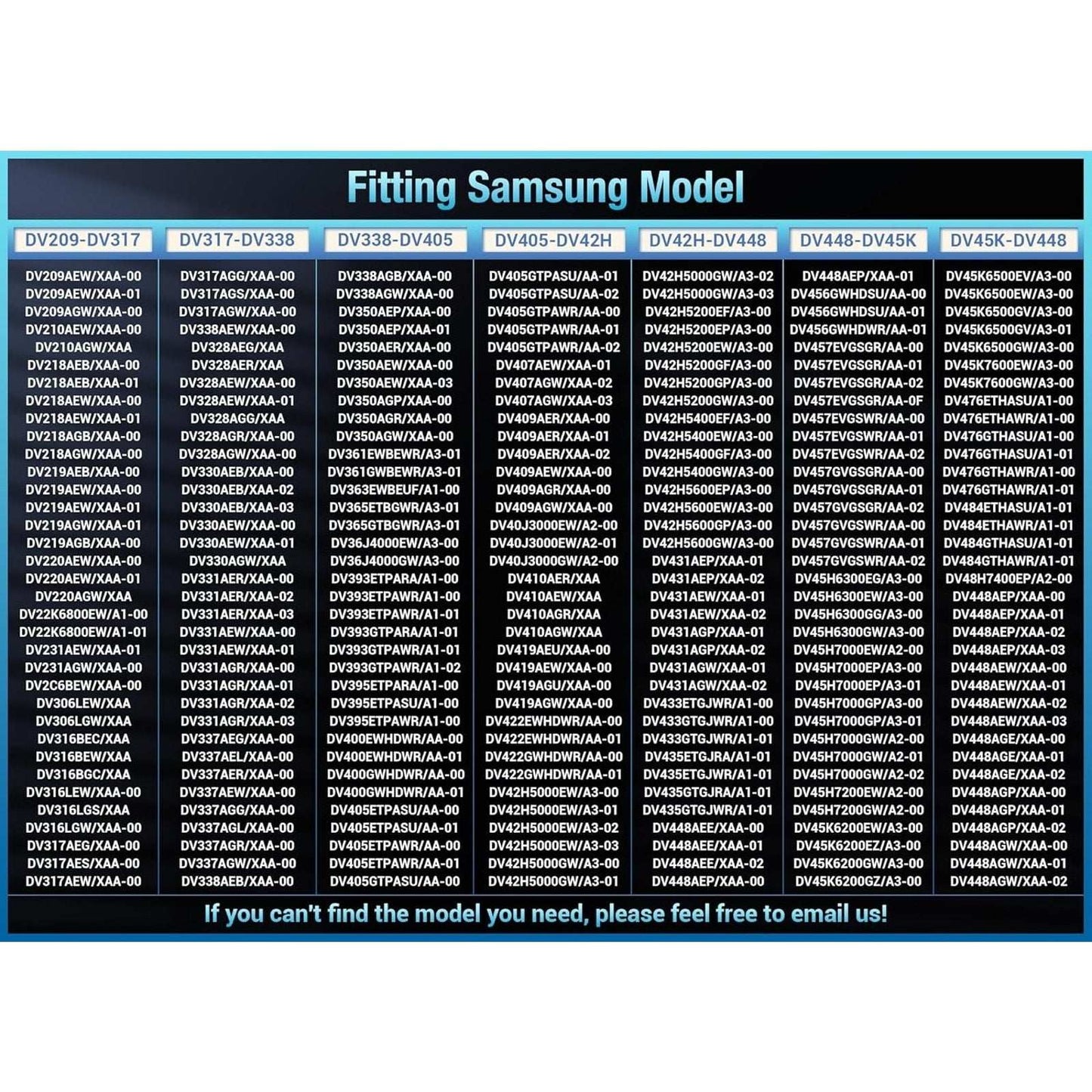 Samsung DV40J3000EW/A2 DV42H5000EW/A3 Dryer Drum Belt Pulley & Rollers Kit