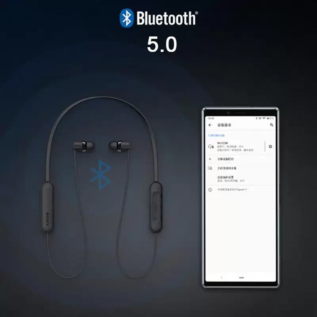 Sony WI-C200 Wireless In-ear Stereo Magnetic Headset Earbuds BT5.0 Calls w/ Mic