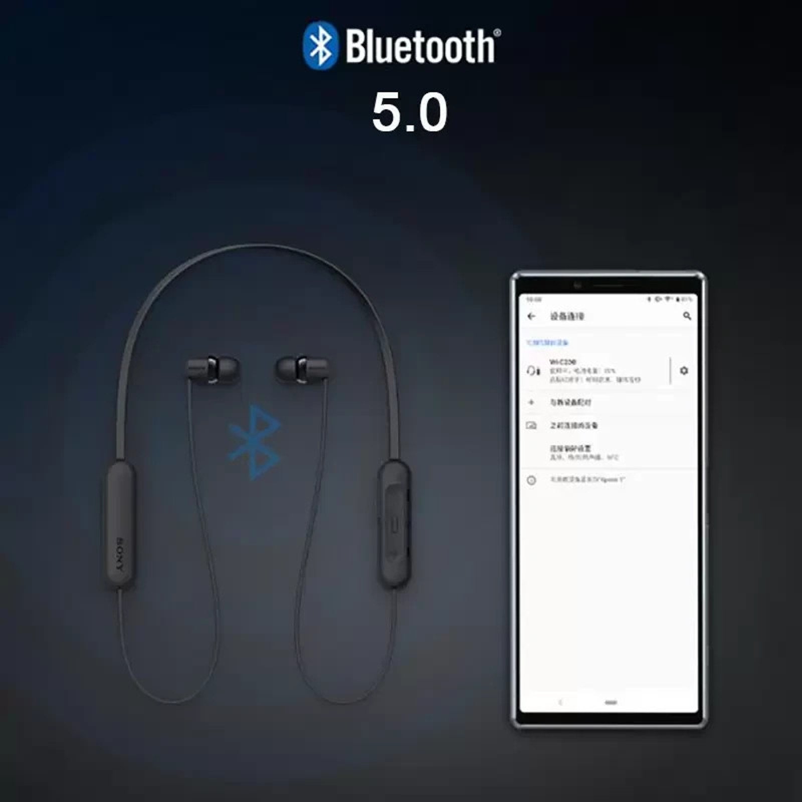 Sony WI-C200 Wireless In-ear Stereo Magnetic Headset Earbuds BT5.0 Calls w/ Mic