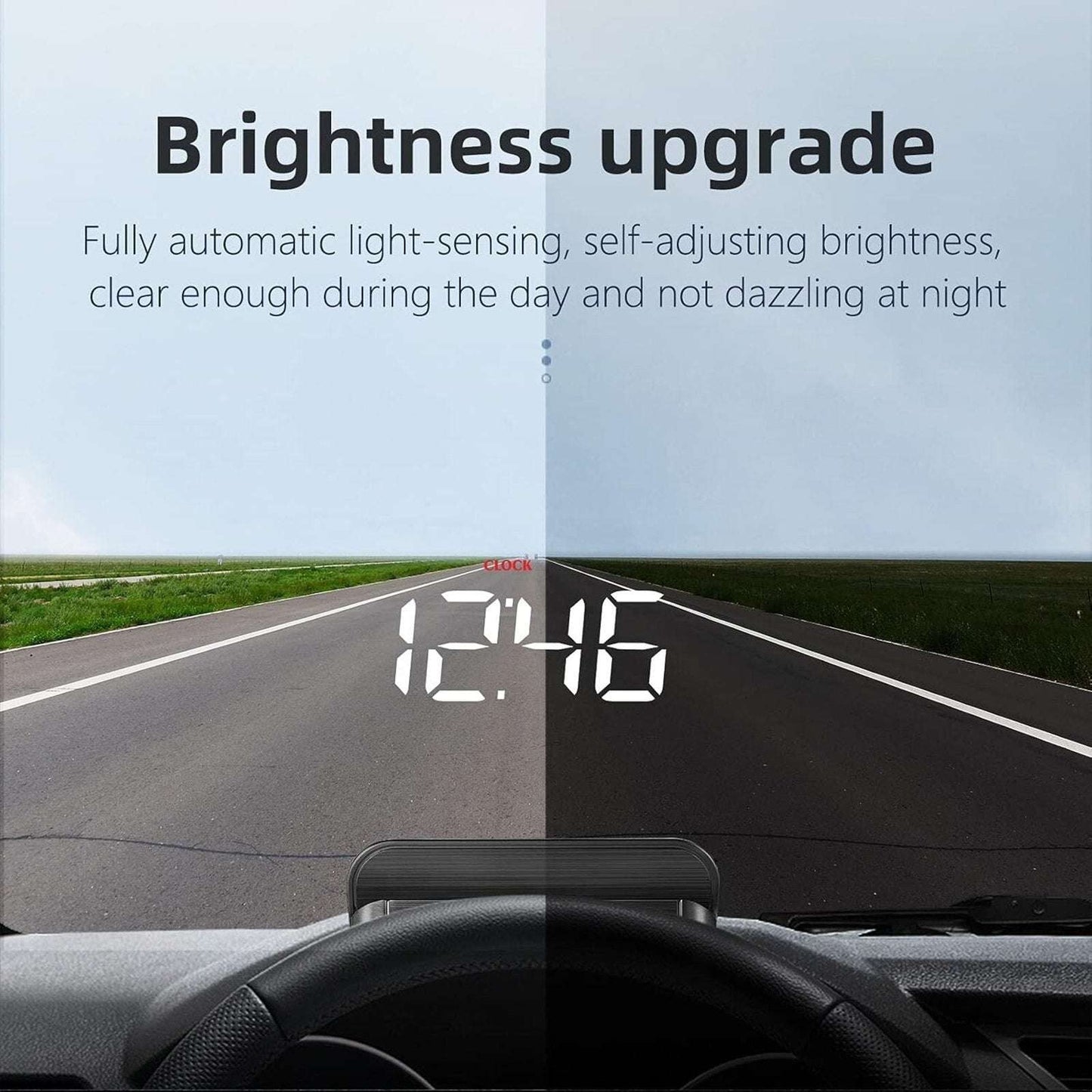 M5 Head Up Display OBD2 Overspeed Warning Windshield Projector Speed RPM Mileage