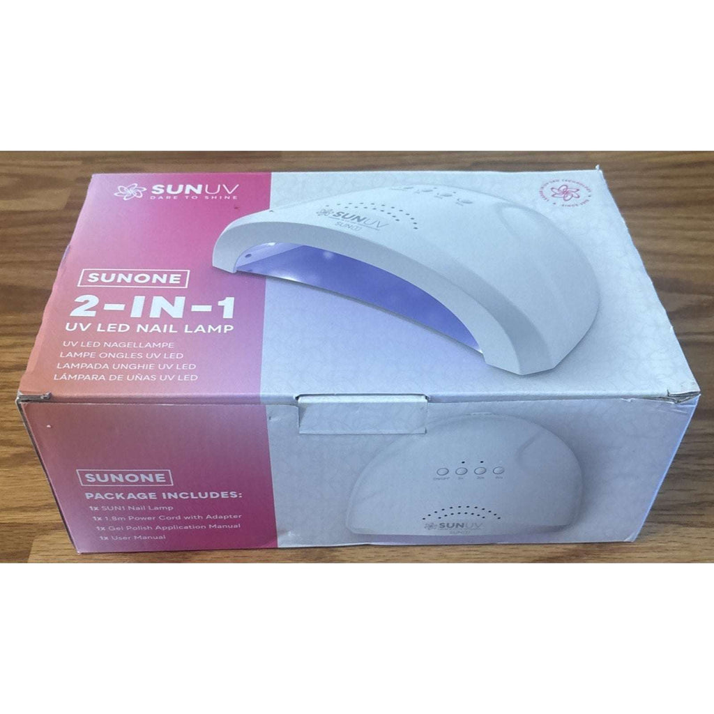 SUNUV SUNONE 2-in-1 UV LED Nail Lamp Quick-Dry Timer Memory Auto-Sensing White