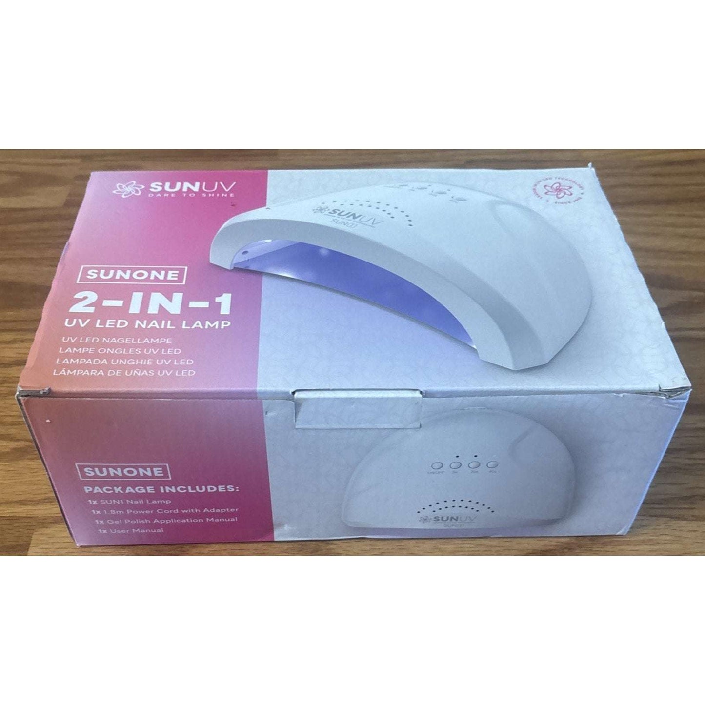 SUNUV SUNONE 2-in-1 UV LED Nail Lamp Quick-Dry Timer Memory Auto-Sensing White