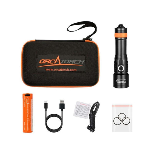 OrcaTorch D530-UV Scuba Diving Underwater Video & Photography UV Dive Light Kit