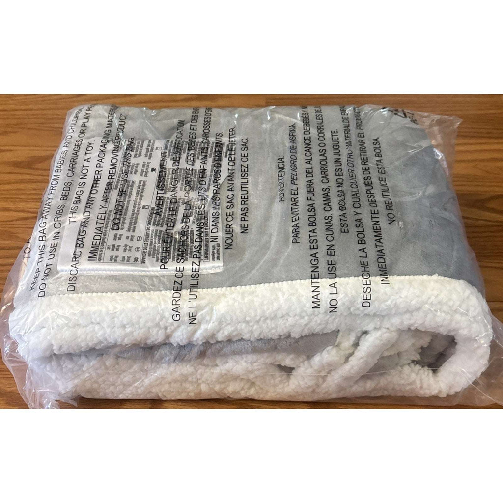 Wearable Sherpa & Velvet Heated Blanket with Hood & Pockets 6 Heat Levels, Timer