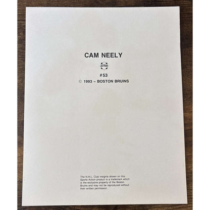 NHL Boston Bruins CAM NEELY #53 Game Sports Action Color 8 x 10 Photo Picture