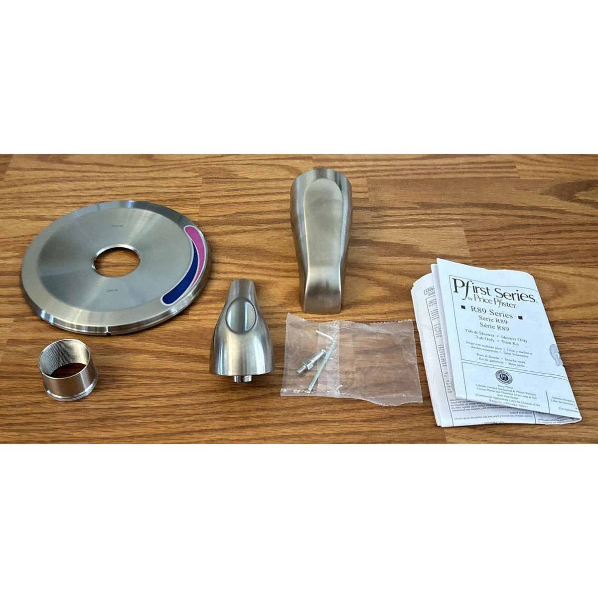 Pfister R89010K R89-010K Pfirst Series Tub Only Trim Kit, PVD Brushed Nickel NEW