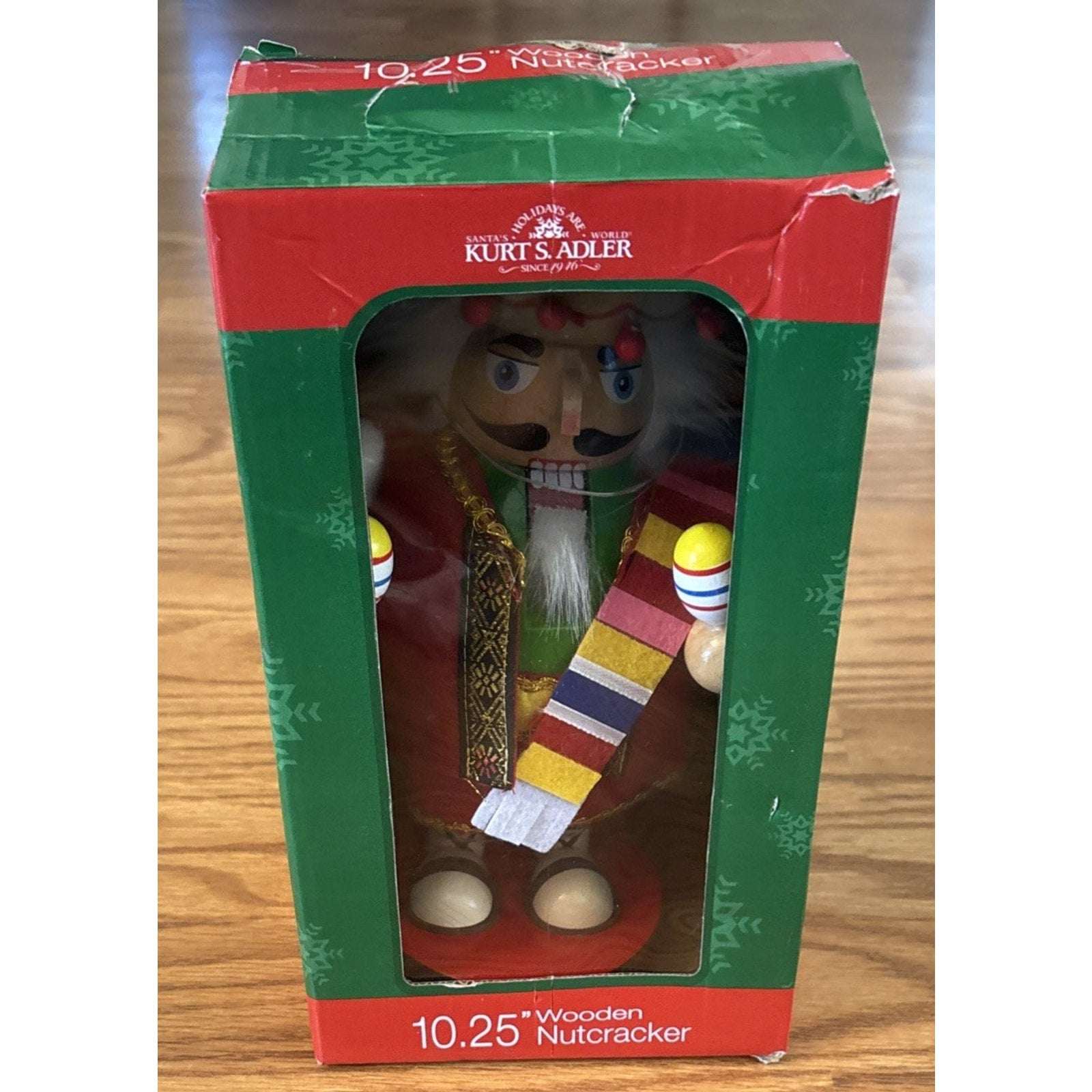 Kurt Adler Chubby Mexican Wooden Nutcracker Christmas Handcrafted 10.25 Inch