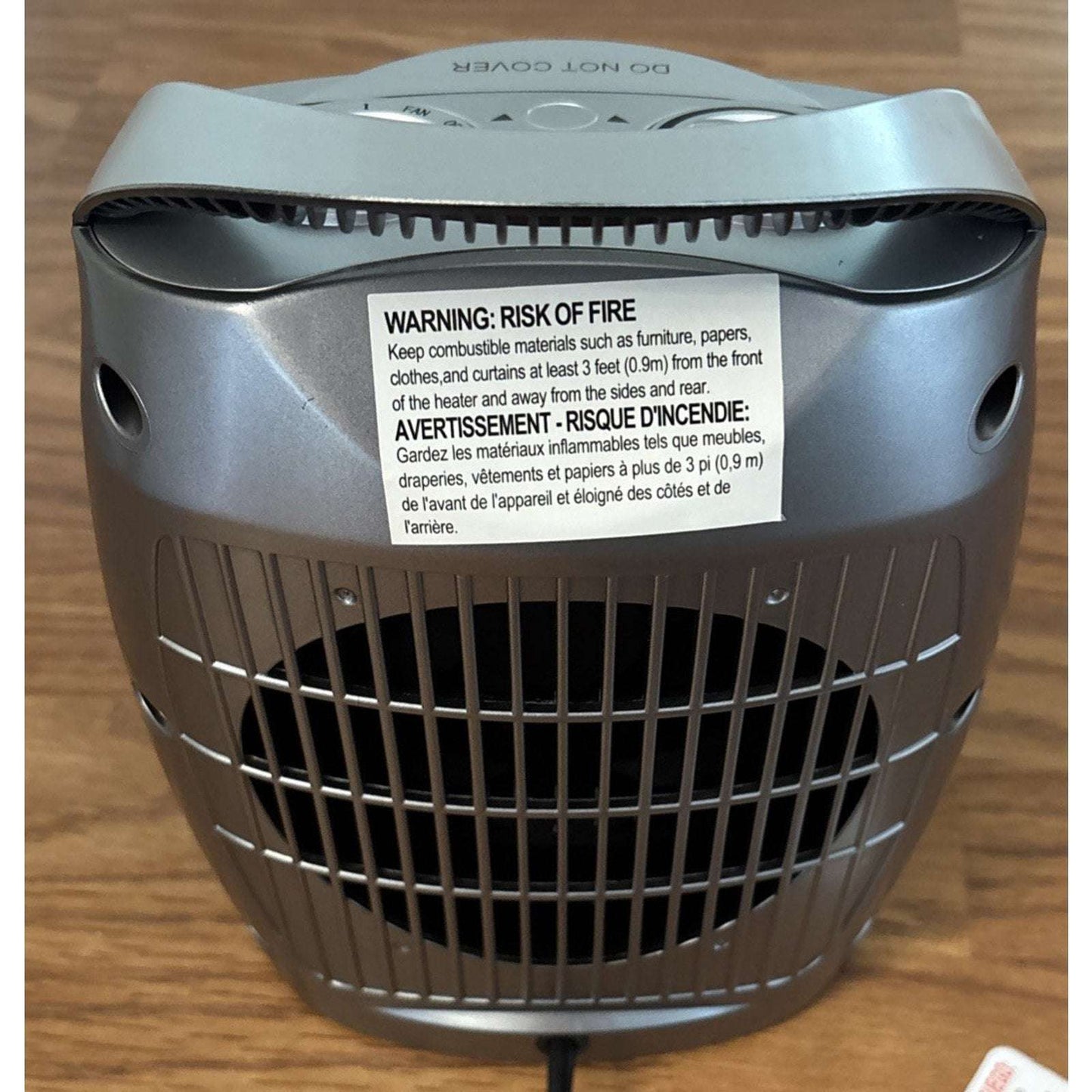 Electric Space Heater Fan w/ Adj Thermostat 1500W Overheat Protection Auto-Off