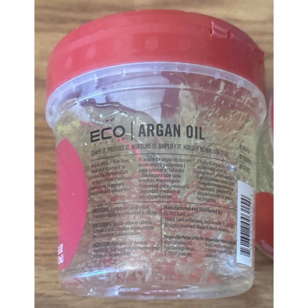 2x Eco Styler Professional Moroccan Argan Oil Styling Hair Gel Maximum Hold 16oz