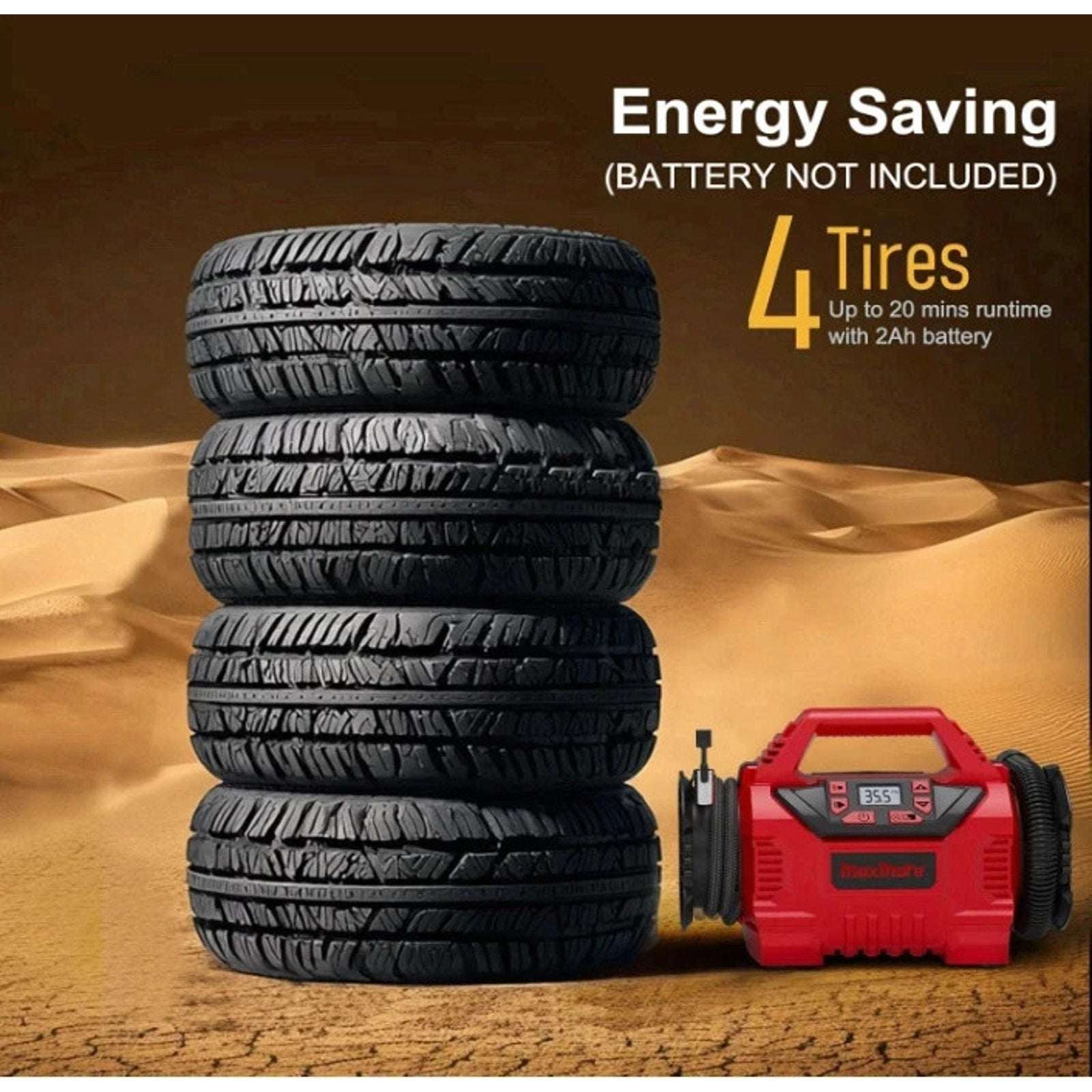 160PSI Portable Tire Inflator/Deflator Compatible with Milwaukee 18V Battery