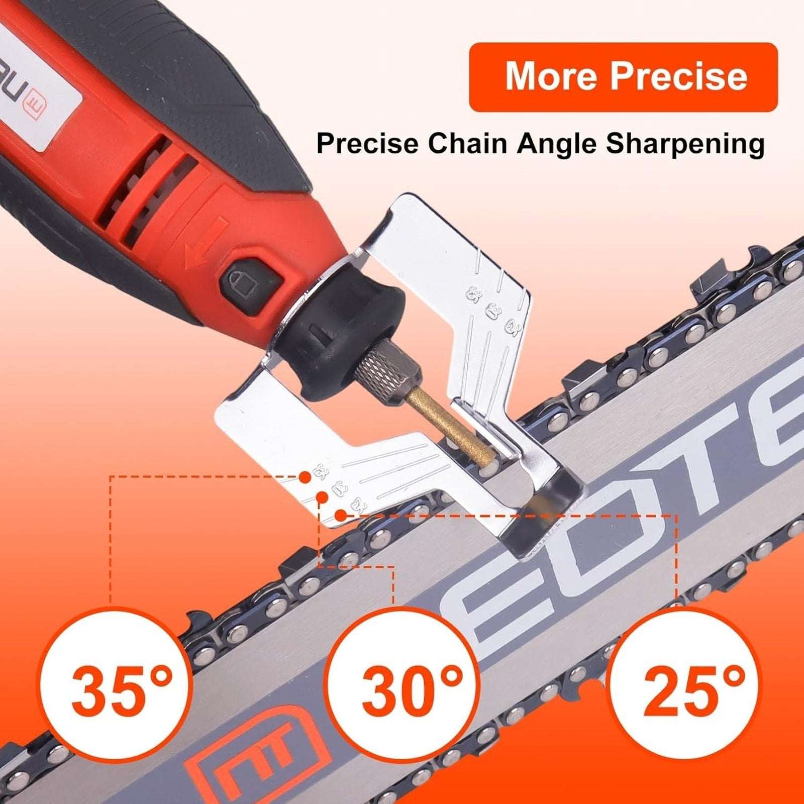 Electric Chainsaw Sharpener Tool Kit w Titanium-Plated Diamond Bit 8000-30000RPM