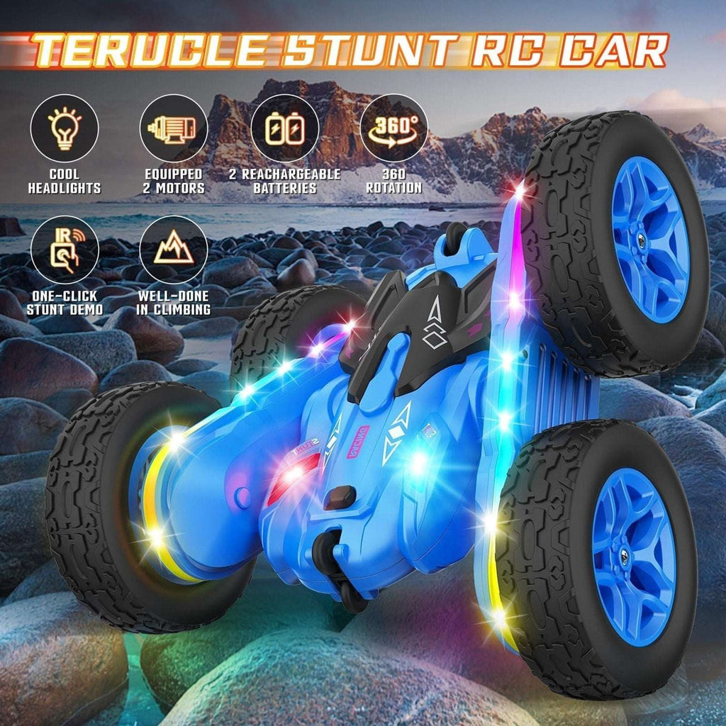4WD Stunt RC Car Double-Sided 360° Rotating Drift Remote Control Truck w/ Lights