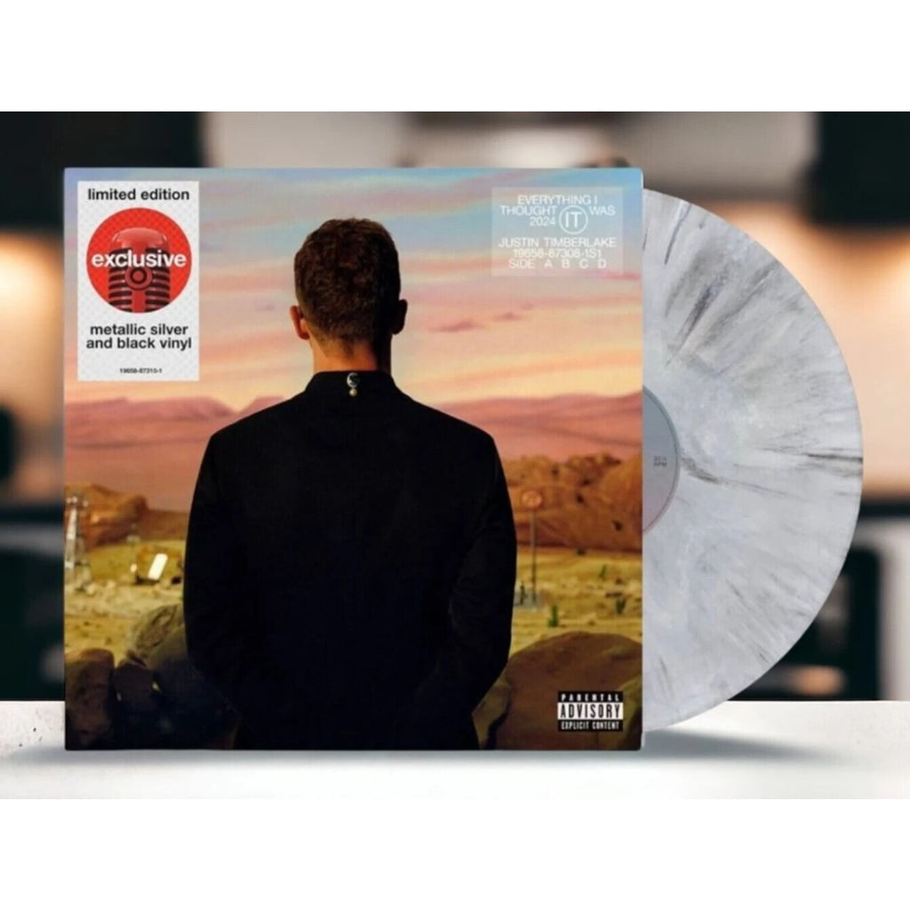 Justin Timberlake Everything I Thought It Was Metallic Silver & Black 2 LP Vinyl