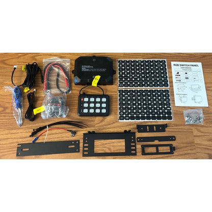Universal 12 Gang Car Truck Boat RGB Switch Panel LED Circuit Control Kit 12/24V
