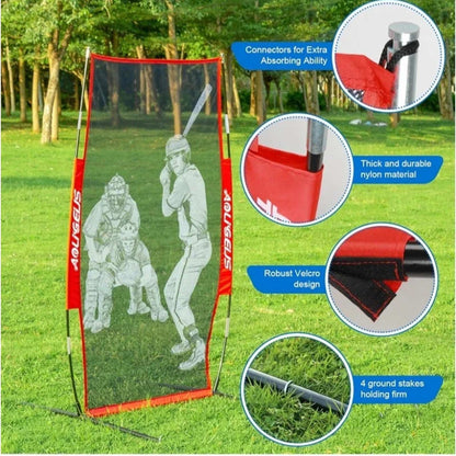 Baseball Batter Dummy Pitching Training Aid Target Durable w Stand & Carry Bag