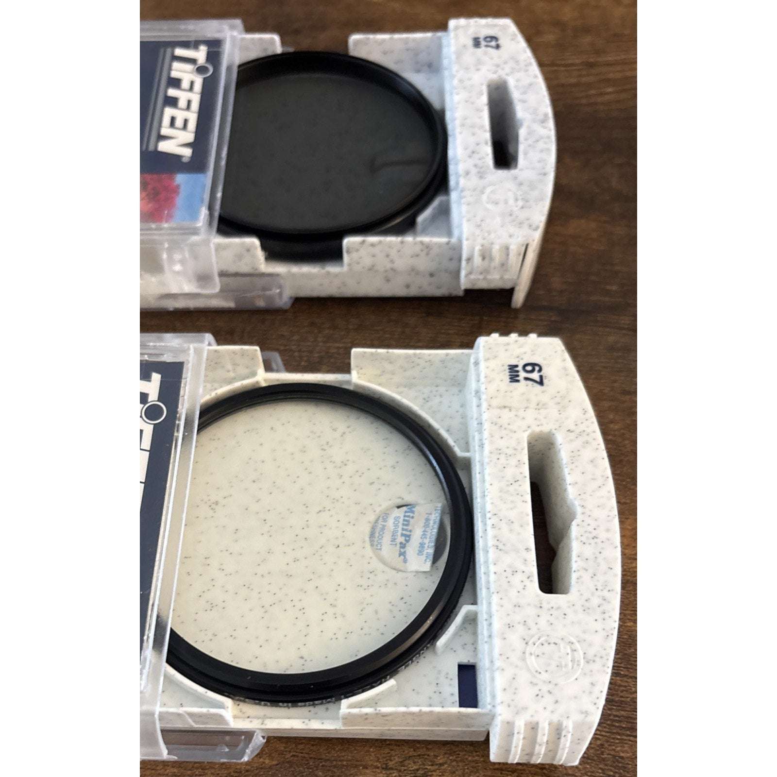 2-Pc Tiffen 67mm CIRCULAR POLARIZER Filter Circ C-Pol & Haze-1 Wide Angle Filter