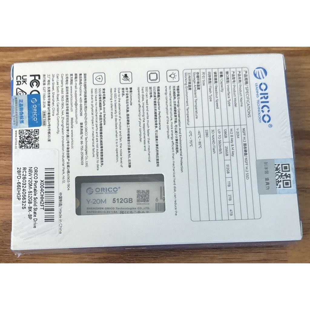 ORICO Y-20M 512GB M.2 2280 SATA SSD NGFF Internal Solid State Hard Drive SEALED