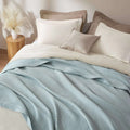 Madison Park 100% Cotton Ultra Soft Breathable Waffle Blanket Full/Queen - Aqua