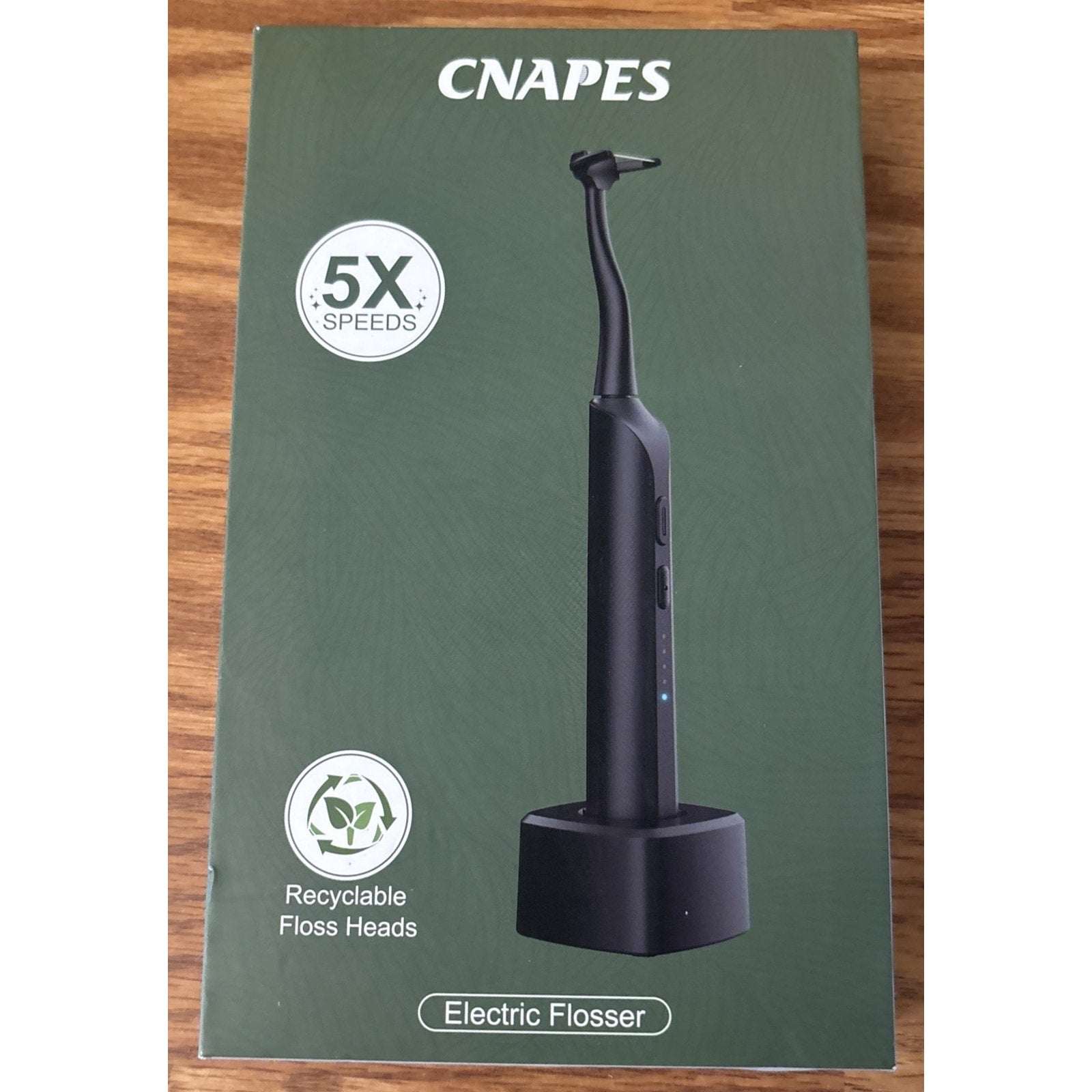 CNAPES Electric Oscillating & Vibrating Flosser + 54 Reusable Refill Floss Heads