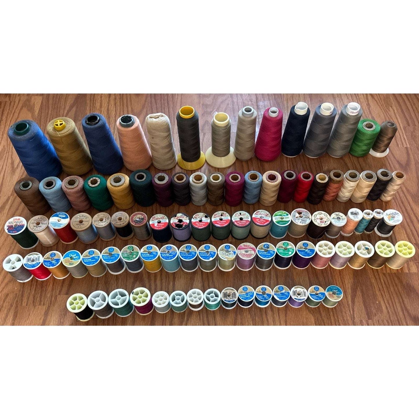 90+ Lot Vtg Thread Spools Gutermann Rice's TruseW Clark's Coat's Cotton & Silk