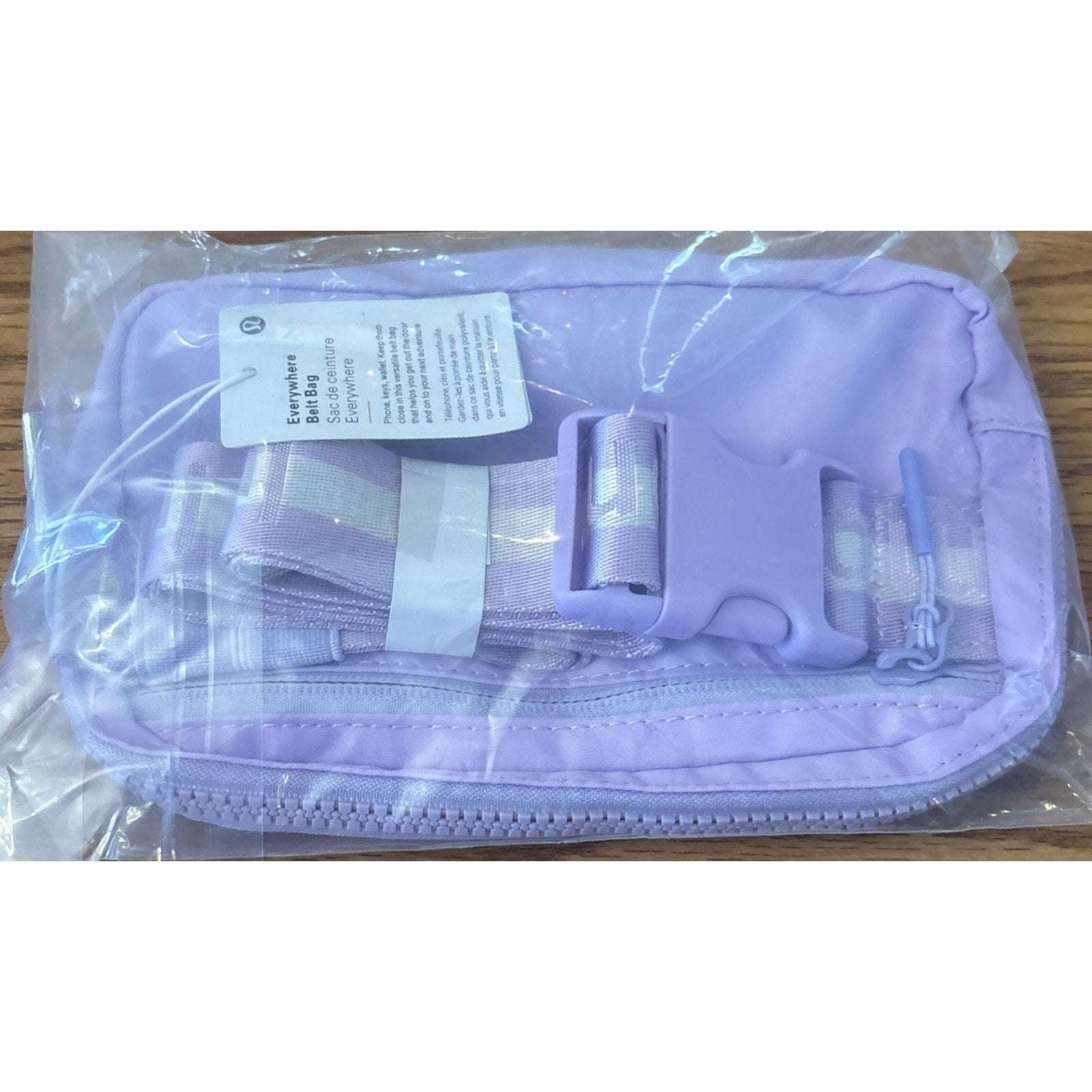 NWT Lululemon Everywhere Wordmark Crossbody Belt Bag 1L - Lilac Purple/Silver
