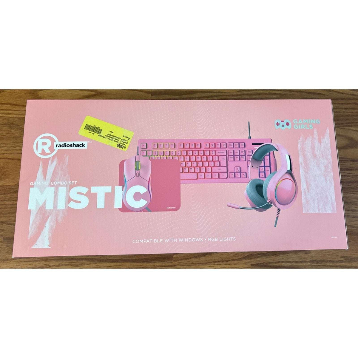 RadioShack Mistic Pink RGB Backlit Gaming Keyboard, Mouse & Pad, Headset Combo