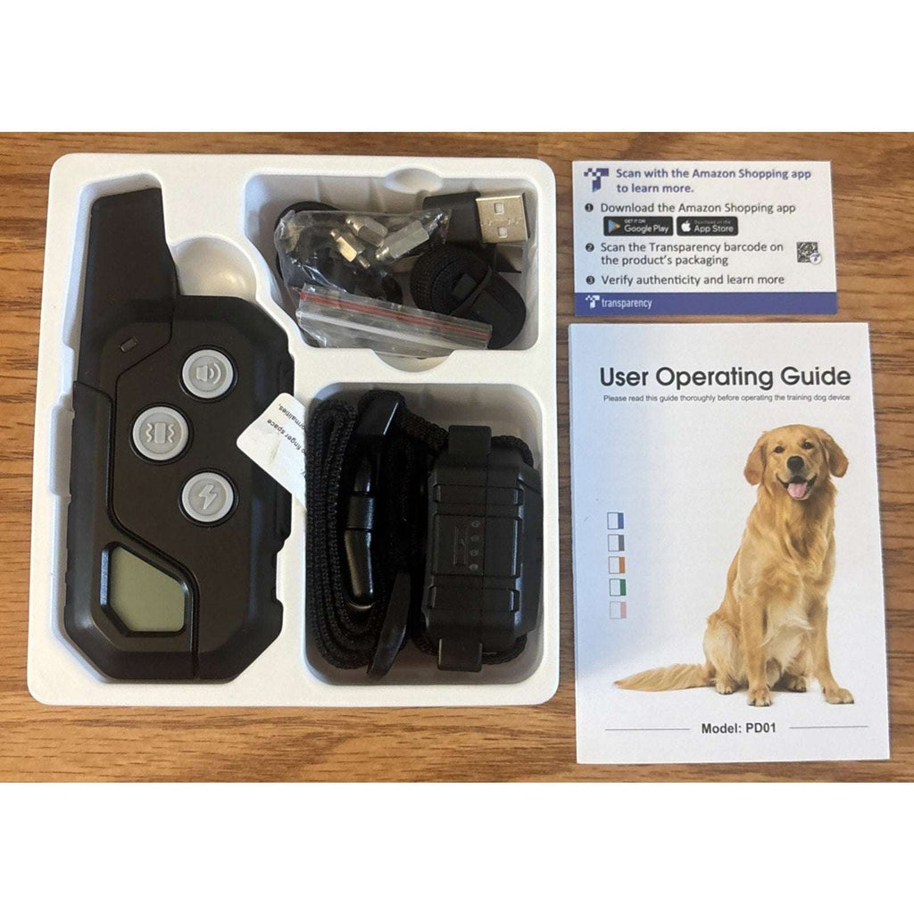 Dog Shock Training Collar, IP67 Waterproof w/ Remote, 3 Training Modes, Long Ran