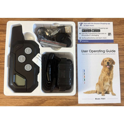 Dog Shock Training Collar, IP67 Waterproof w/ Remote, 3 Training Modes, Long Ran