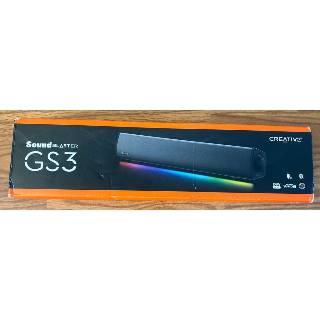 Creative Labs Sound Blaster GS3 Compact RGB Gaming Soundbar w/ Super Wide Tech.
