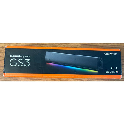 Creative Labs Sound Blaster GS3 Compact RGB Gaming Soundbar w/ Super Wide Tech.