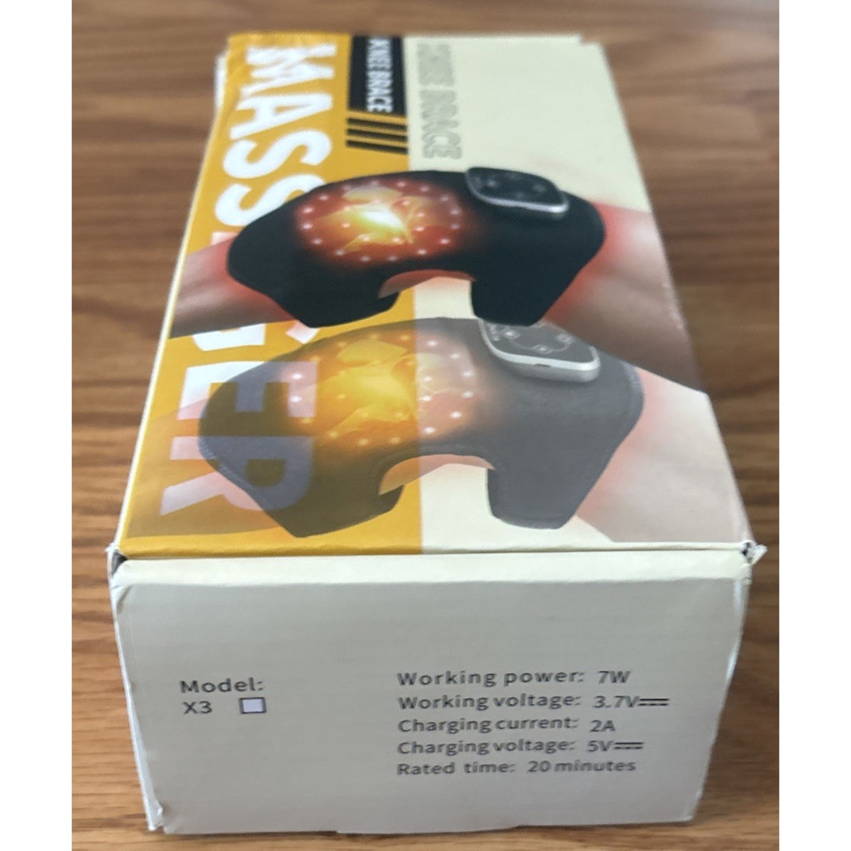 Cordless Knee Massager 3 Vibration Modes 3 Heating Levels 660nm/850nm Red Light