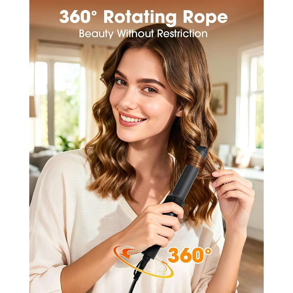 Mini Travel Curling Iron 1" 100~240V Dual Voltage, 30S Heat-Up, 3 Temp Settings