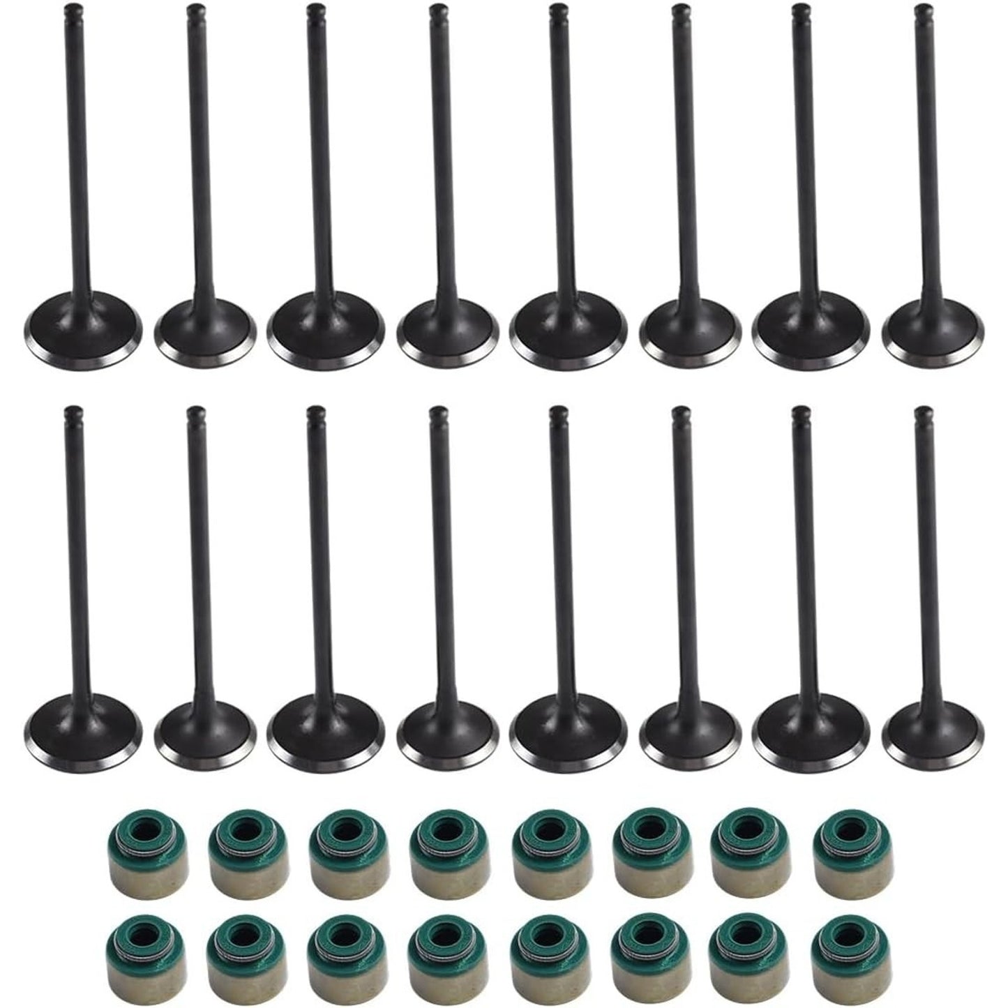 8 Intake 8 Exhaust Valves +16Seals Honda CRV Accord 2.4L Acura RSX 2.0L RDX 2.3L