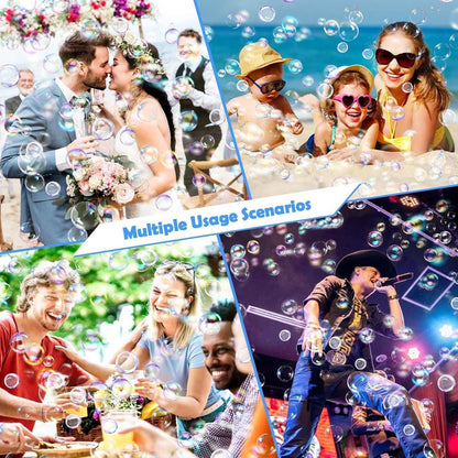 Oscillating Automatic Bubble Machine Blower Maker Wireless Rechargeable Portable