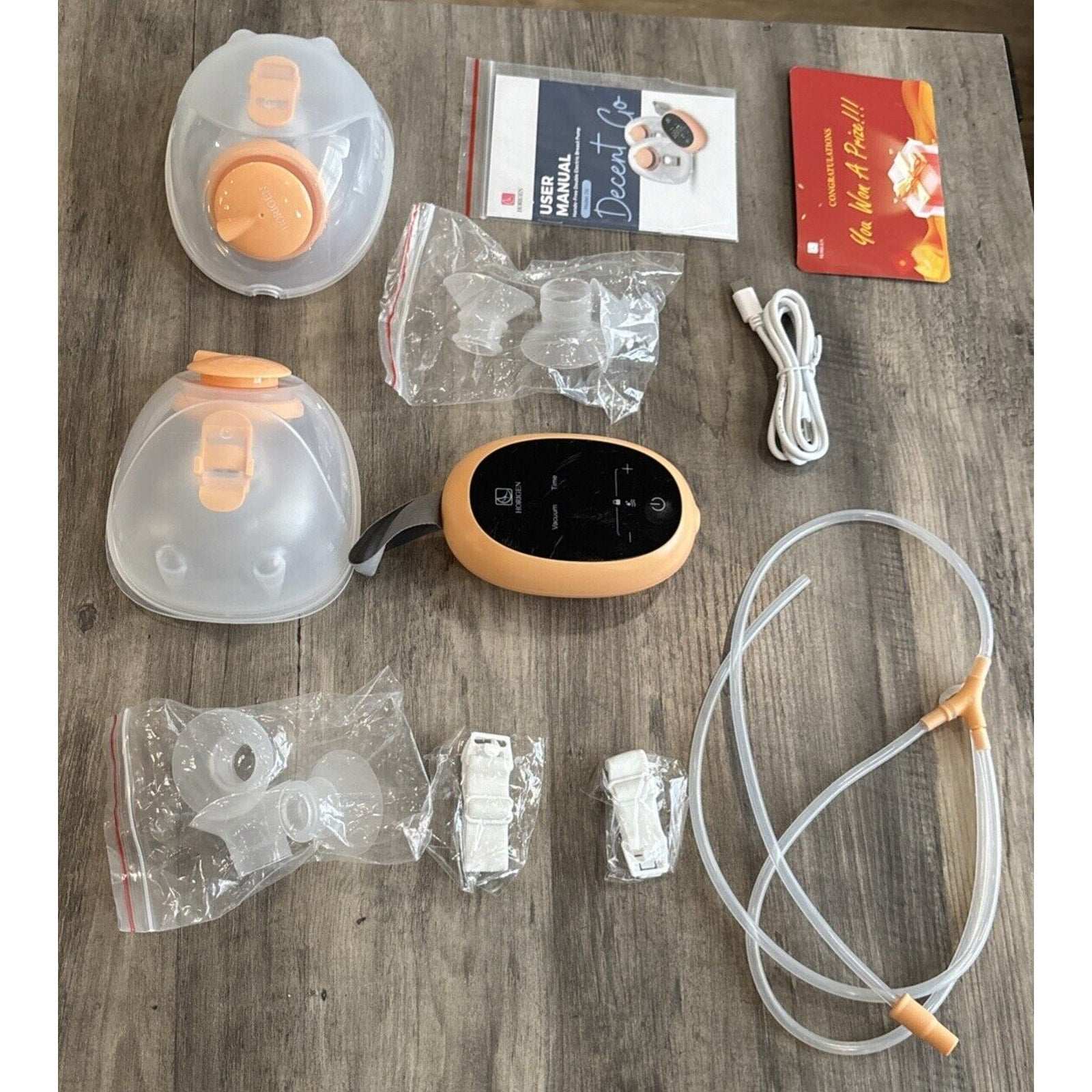 Double Electric Wearable Breast Pump Hands Free 3 Modes & 9 Levels - Horigen D6