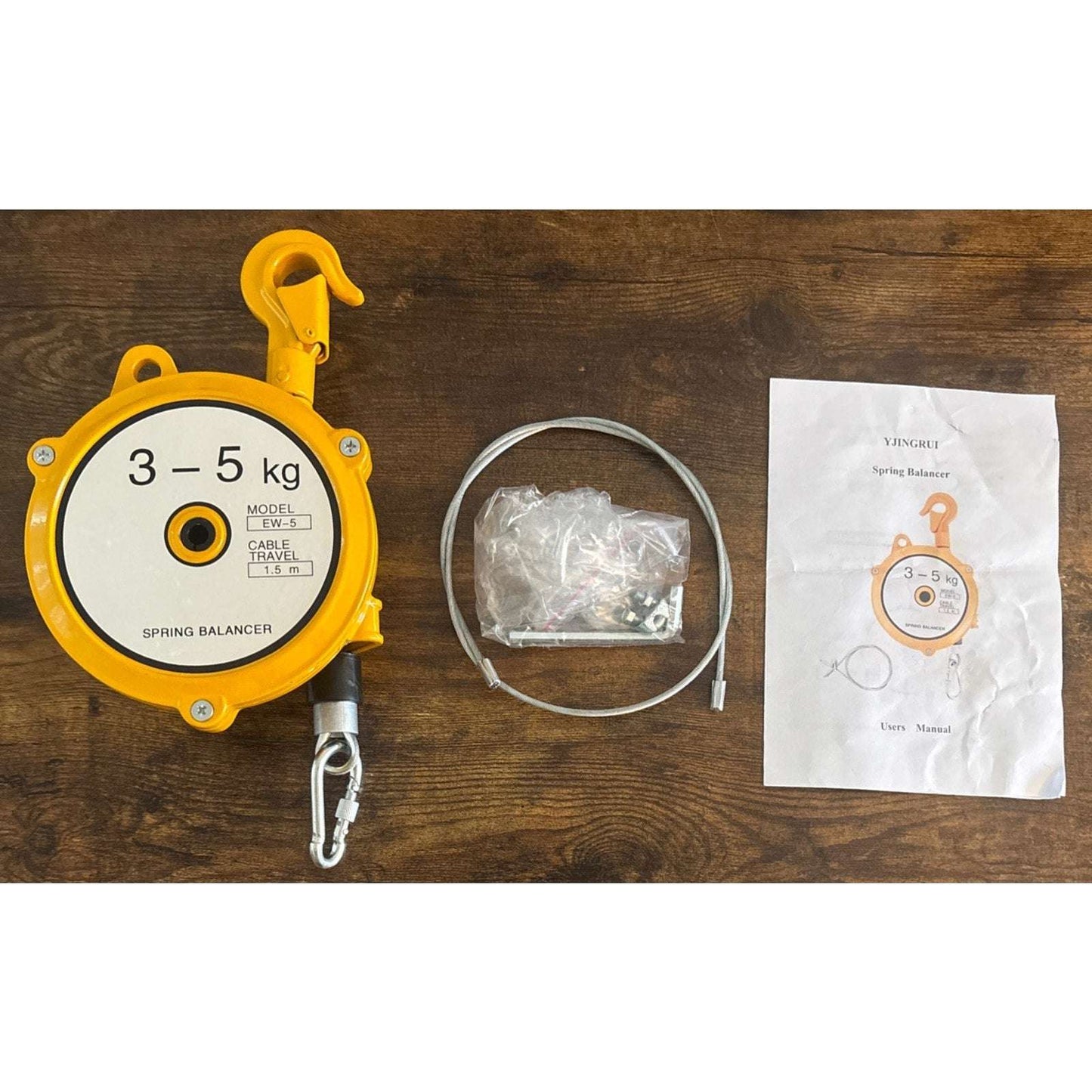 EW-5 Retractable Spring Balancer, 3-5KG(6.6-11Lbs) 1.5m Cable Hanging Tool