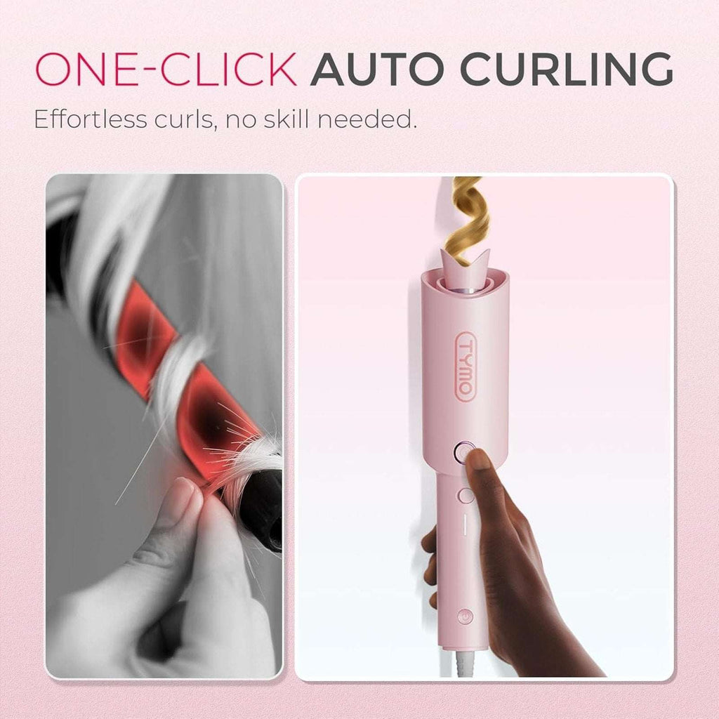 TYMO CURLPRO 1 Inch Automatic Rotating Curling Iron Anti-Tangle Smart Temp Contr